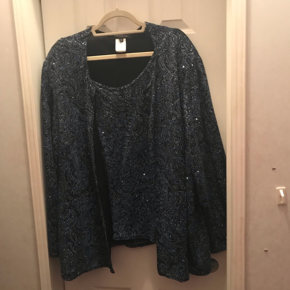Classy and flattering - Glittery two piece  top